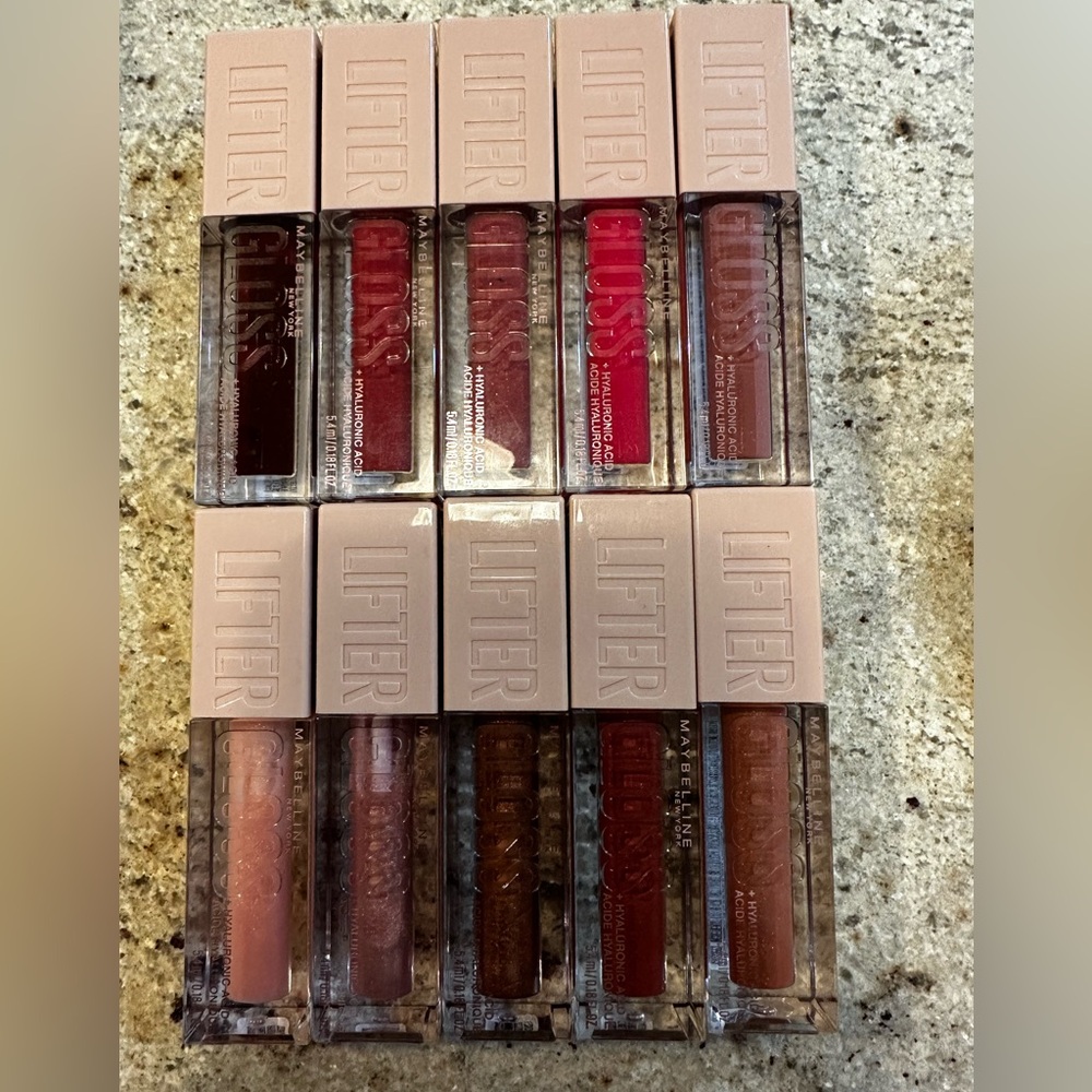 MAYBELLINE LIFTER GLOSS SET OF 10 SHADES!